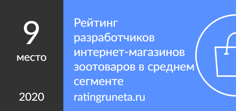 Рейтинг разработчиков интернет-магазинов зоотоваров в среднем сегменте